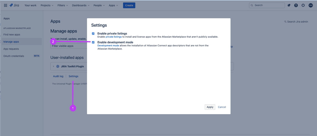 Jira Settings